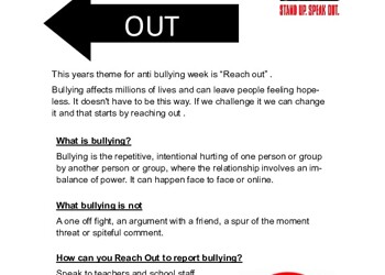 Anti Bullying Week at Bannerman Road